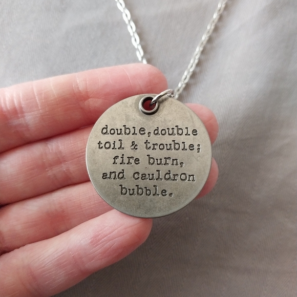 Goth Shakespeare "Macbeth" witches quote necklace - Picture 5 of 5